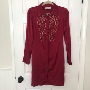 Femme D’Armes Lace Button Down Blouse